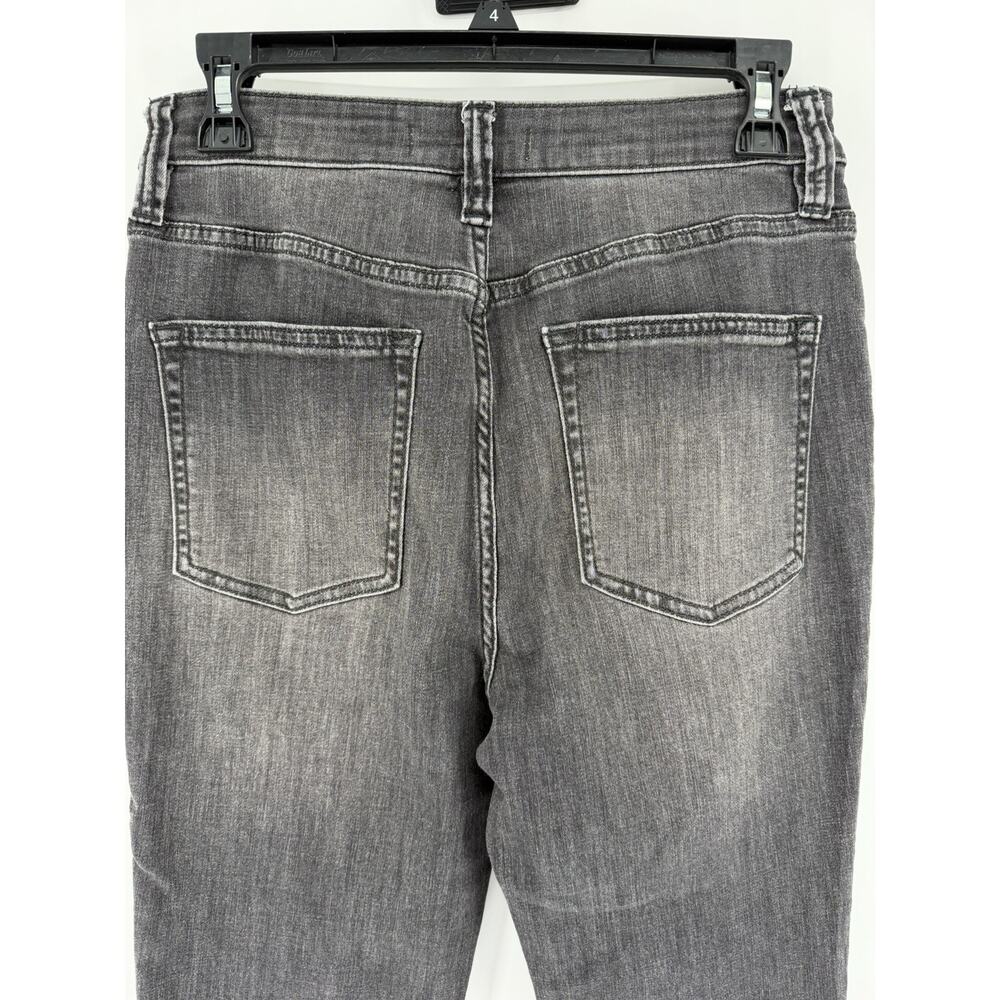 FREE PEOPLE IRREPLACEABLE FLARE Sz 29 Faded Black Button Fly High Waisted Jeans - Picture 7 of 8
